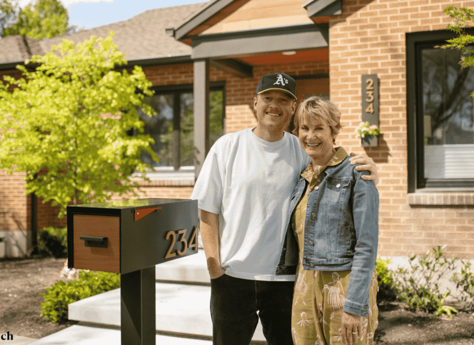 Residential mailbox on a neighborhood street